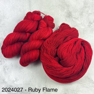 2024027 - 2 Ply Lace Hand Dyed Yarn - "Ruby Flame"