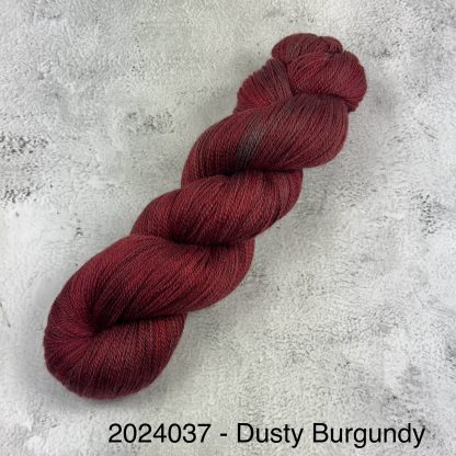 2024037 - 2 Ply Lace Hand Dyed Yarn - "Dusty Burgundy"