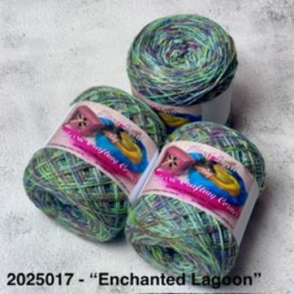 2025017 - 4 Ply Hand Dyed Non Machine Washable Australian Merino Yarn - "Enchanted Lagoon"