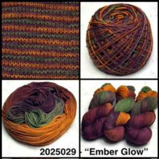 2025029 - 8 Ply Hand Dyed Non Super Wash Merino Yarn - "Ember Glow"