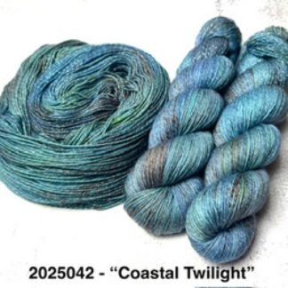 2025042 - 4 Ply Hand Dyed Sparkle Yarn "Coastal Twilight"