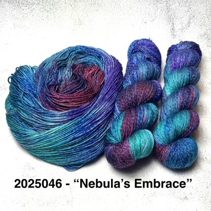 2025046 - 4 Ply Hand Dyed Sparkle Yarn "Nebula's Embrace"