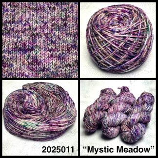 2025011 - 8 Ply Hand Dyed Machine Washable Merino Yarn - "Mystic Meadow"