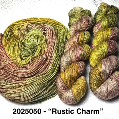 2025050 - 4 Ply Hand Dyed Sparkle Yarn "Rustic Charm"