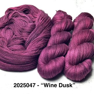 2025047 - 2 Ply Lace Hand Dyed Yarn - "Wine Dusk"
