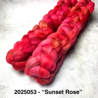 2025053 - Hand Dyed Merino & Silk Fibre Blend - "Sunset Rose"