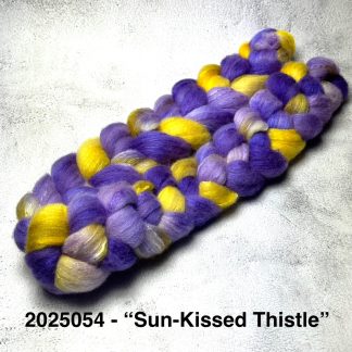2025054 - Hand Dyed Merino & Silk Fibre Blend - "Sun-Kissed Thistle"