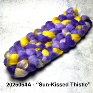 2025054A - Hand Dyed Merino & Silk Fibre Blend - "Sun-Kissed Thistle"