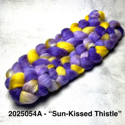 2025054A - Hand Dyed Merino & Silk Fibre Blend - "Sun-Kissed Thistle"