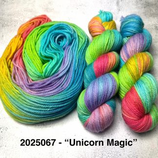 2025067 - 8 Ply Hand Dyed Sock Yarn - "Unicorn Magic"