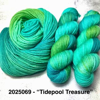 2025069 - 8 Ply Hand Dyed Sock Yarn - "Tidepool Treasure"