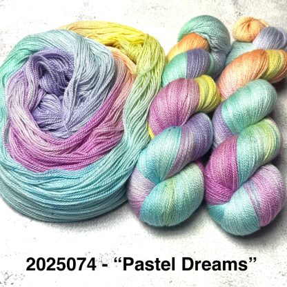 20325074 - 2 Ply Lace Hand Dyed Yarn - "Pastel Dreams"
