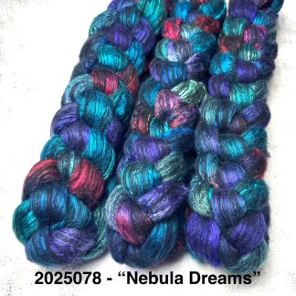 2025078 - Hand Dyed Merino & Silk Top - "Nebula Dreams"