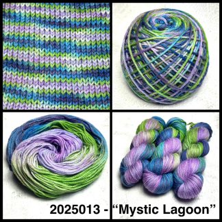 2025013 - 8 Ply Hand Dyed Machine Washable Merino Yarn - "Mystic Lagoon"